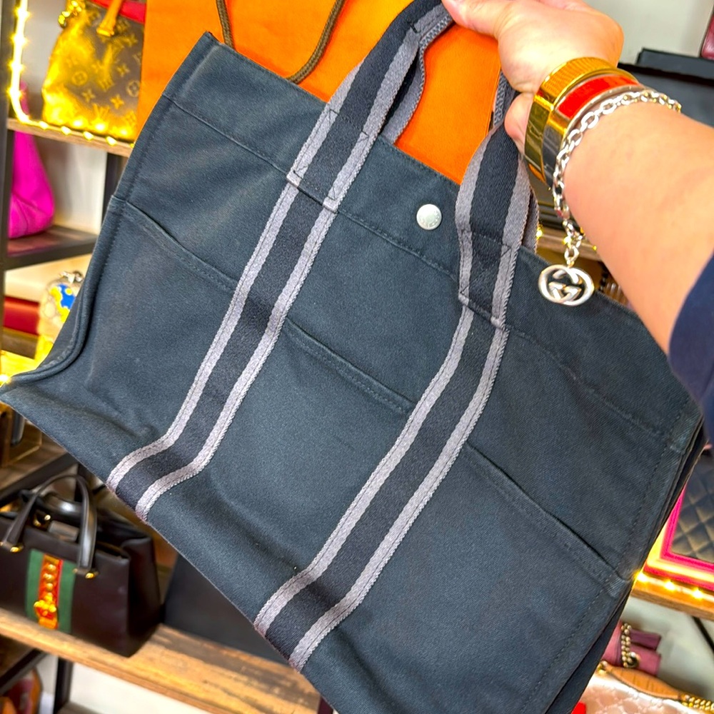 Hermès Toile Herline MM Tote Bag